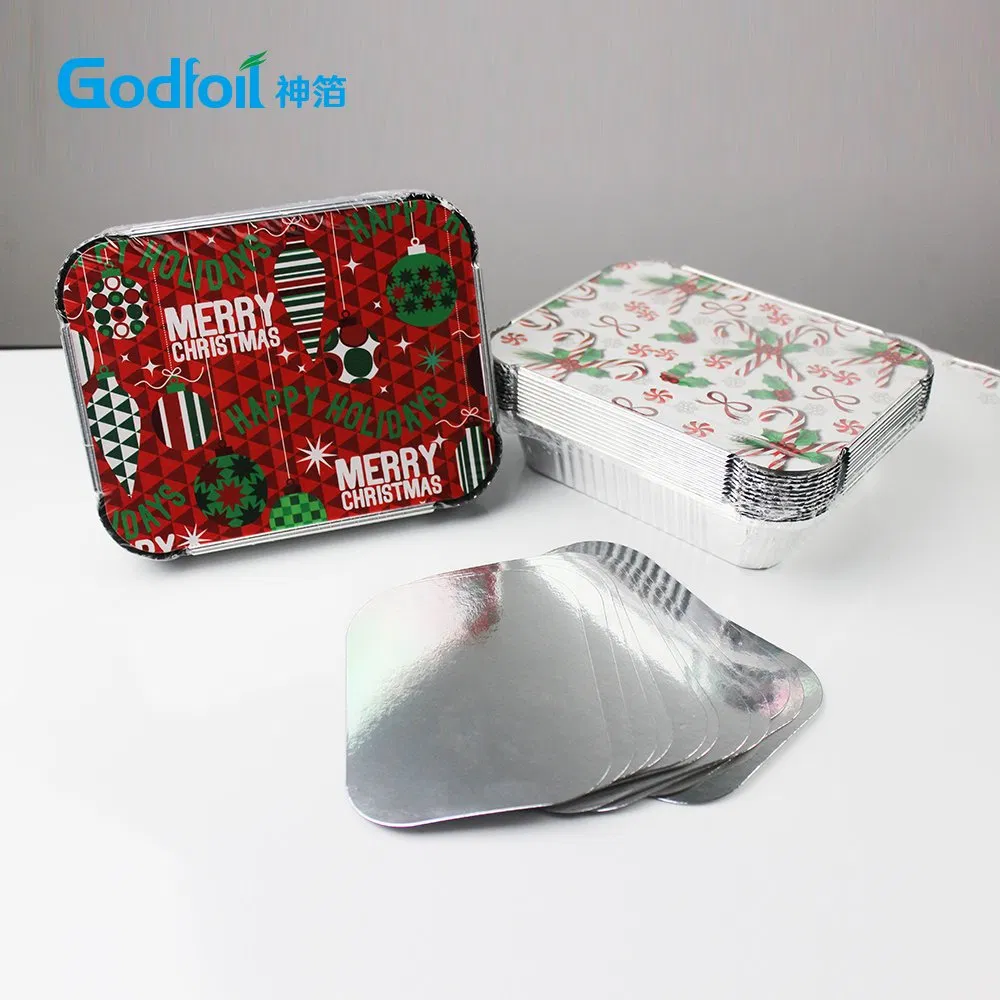 Aluminium Foil Containers Laminated Paper Board Lids Covers