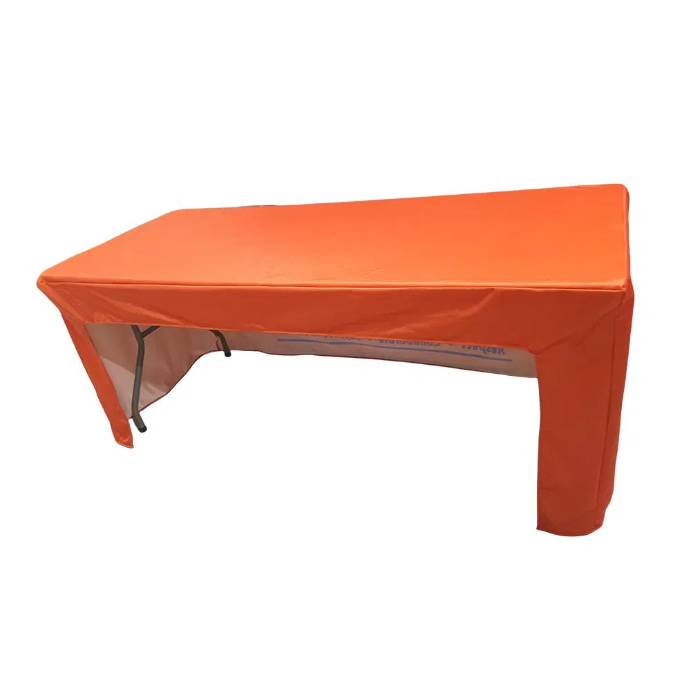 Custom Printed Stretch Spandex Table Cover for Standard Folding Advertising Tables Rectangular Fitted Tablecloth Protector