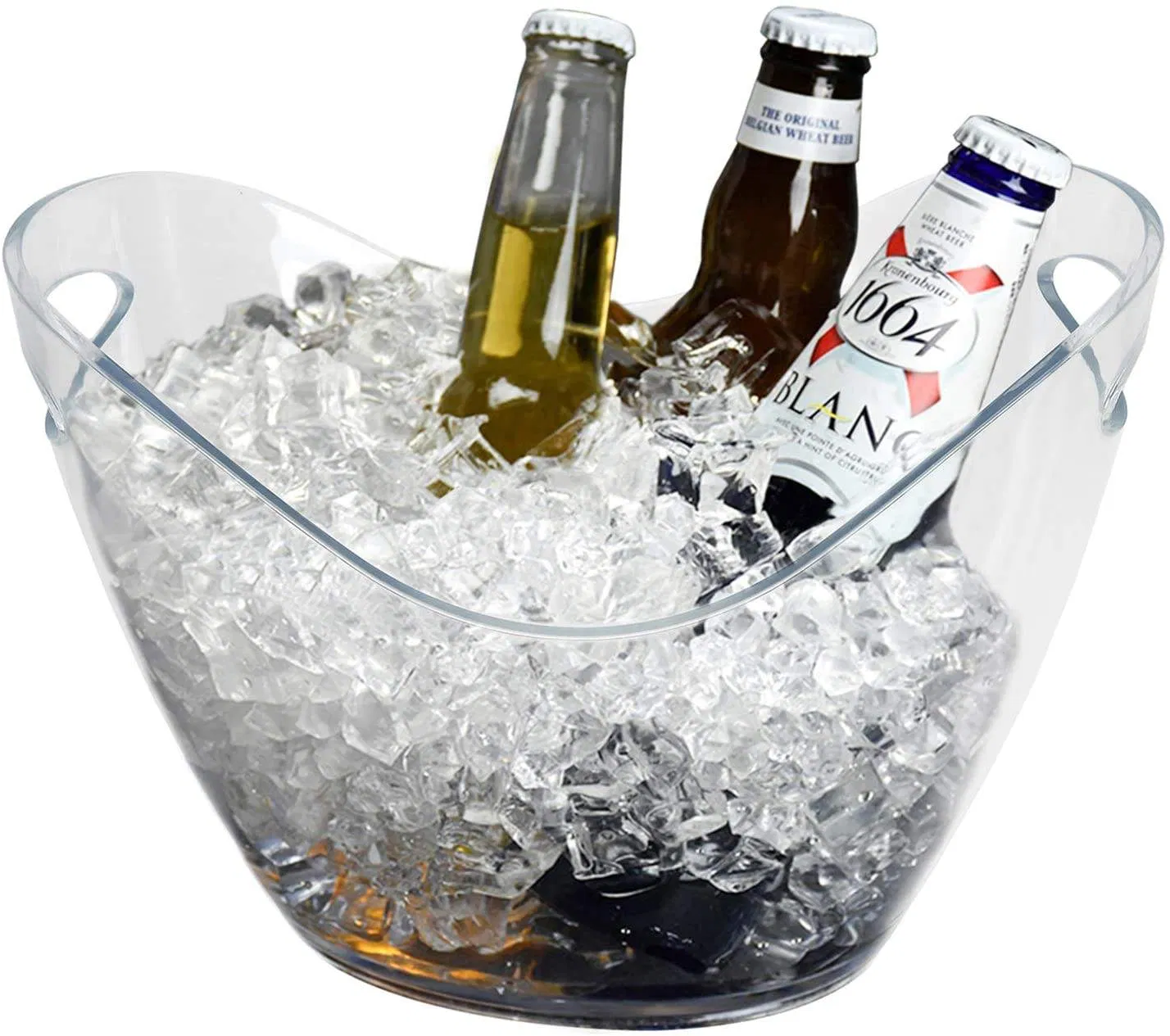 Peosonalized Beer Bottles Ice Bucket for Wine Champagne Clear Plastic 4L 6L 8L 12L Beer Lce Bucket