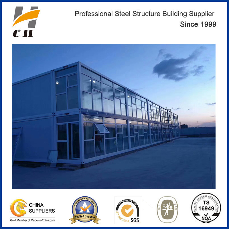 Ce Standard Glass Wall Office Building Prefab Container House
