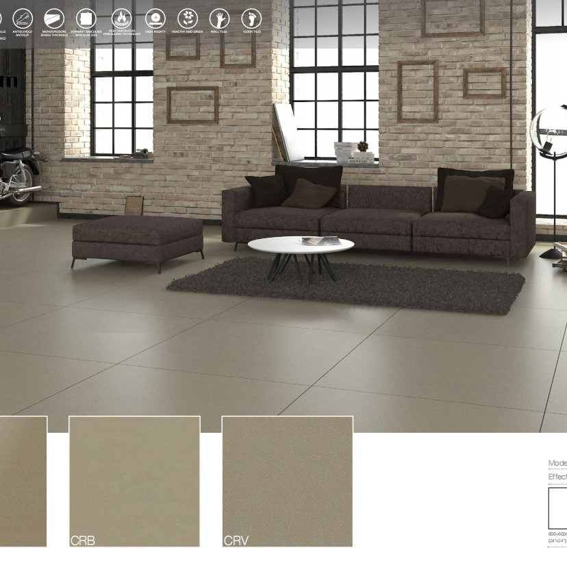 60*60 Polished Modern Gray Wall Tiles Interior Room Marble Porcelain Project Floor Tile with Three Surface