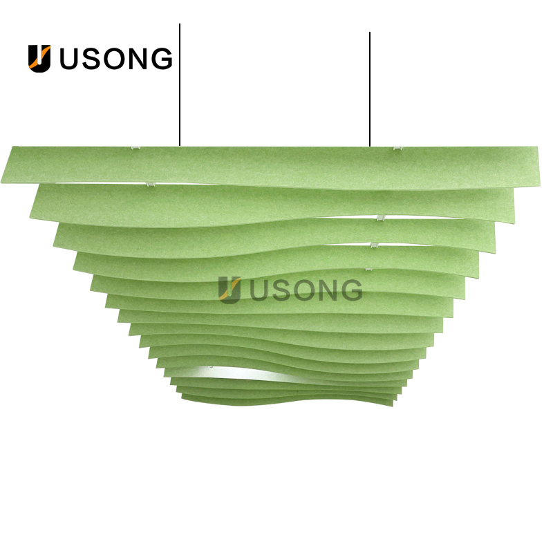 Acoustic Ceiling Wave Felt Panels - B1 Fire Safety, Usong Quality