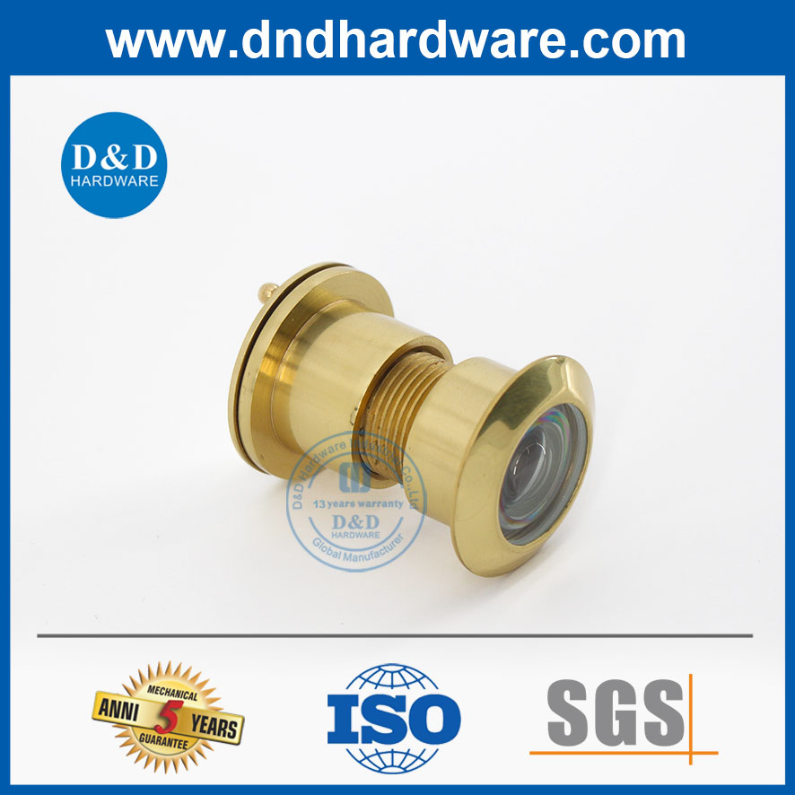 Mirror Golden Zinc Alloy Large Door Peephole Viewer for Exterior Doors