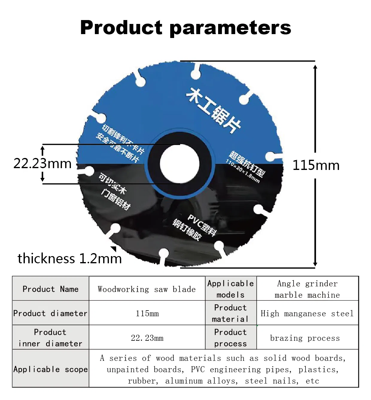 12inch 300mm 80t Tct Saw Blade Carbide Tipped Circular Saw Blade for Wood Cutting