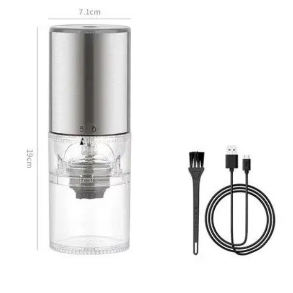 Rechargeable Espresso Machine Coffee Bean Grinder for Home Office Use with Safe Switch