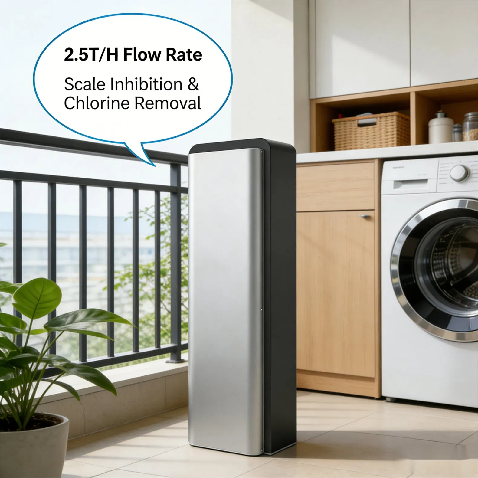 Wall Mounted 3 Stages Soften Filter Cartridge for Whole House Protection