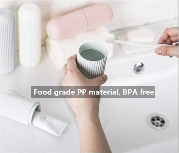 Portable Toothpaste Toothbrush Travel Cup Case Holder for Camping Hiking Hotel