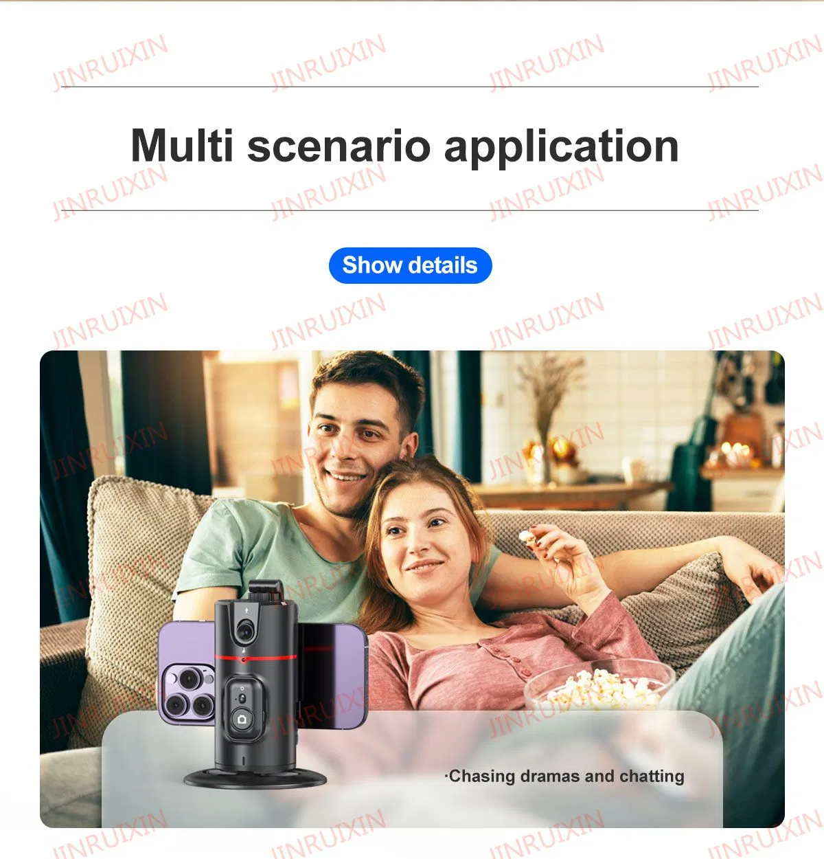 P02 Ai Face Tracker 360 Degree Auto Face Tracking Smart Rotation Desktop Selfie Gimbal Stabilizer for Smartphone