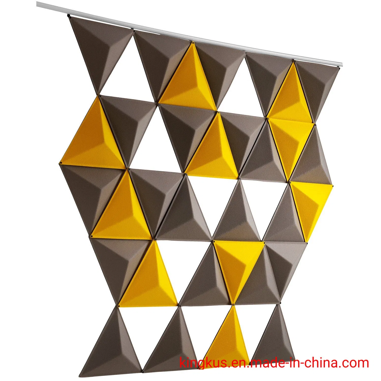 Kuscone 3D Triangle Shape Foam Pet Acoustic Wall Panel