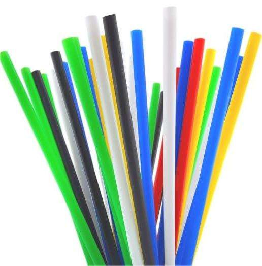 Biodegradable Thick Disposable Plastic Customized Package Straight Flexible Striped Straws