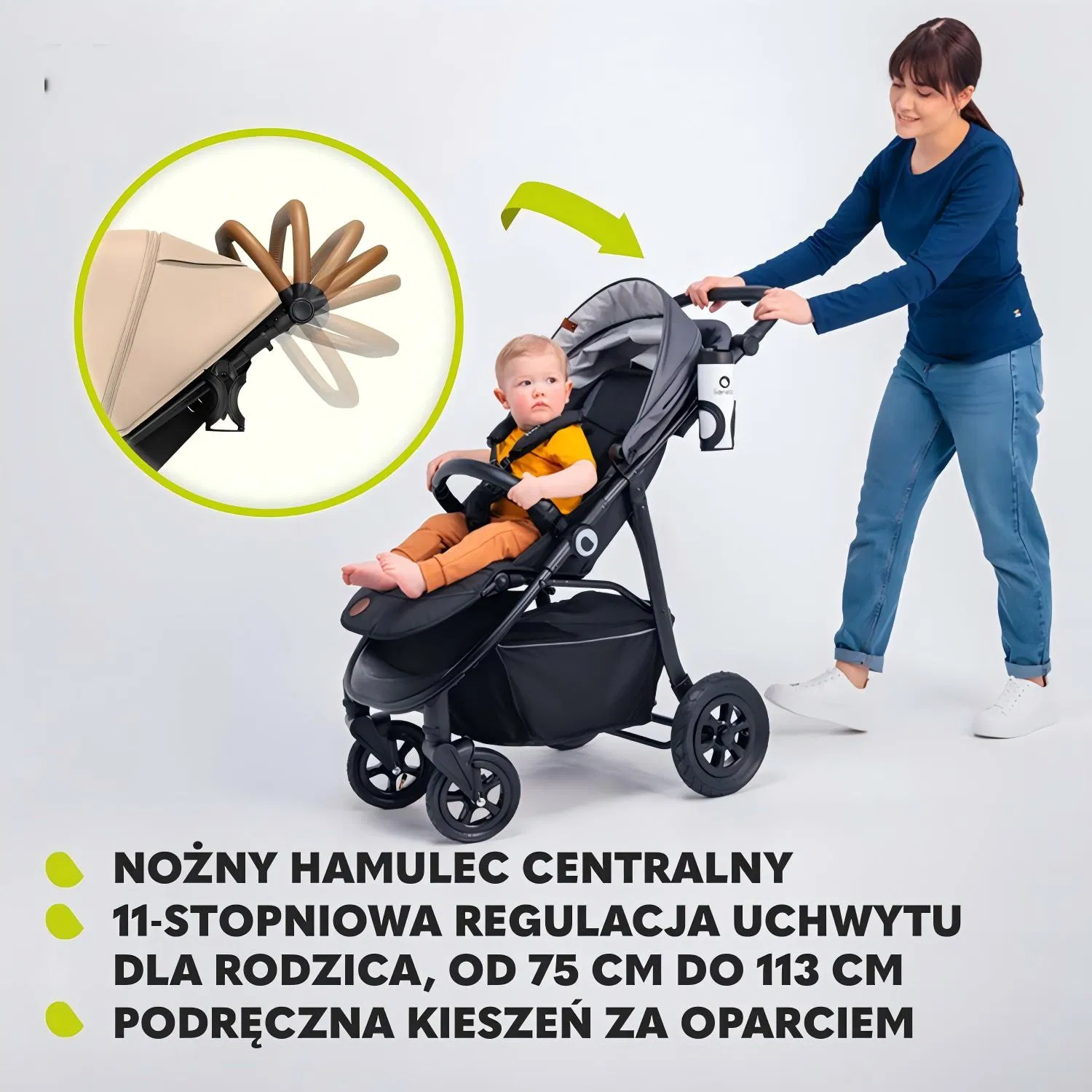 China Suppliers Customized Logo 360° Swivel Wheels Full Shock Absorption Foldable Baby Stroller