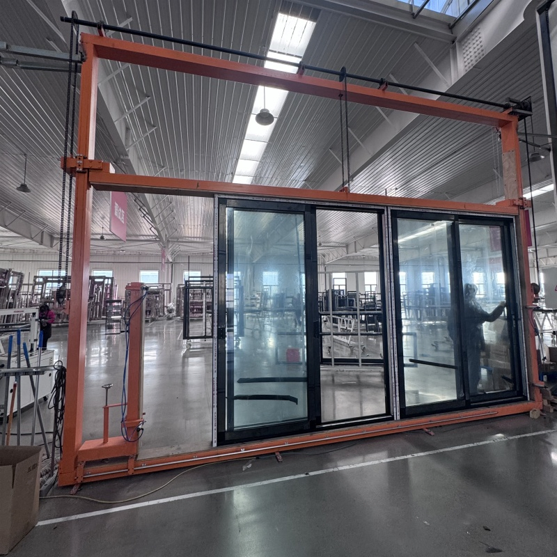 Durable Heavy Duty Thermal Break Exterior Door Outdoor Sound Insulation Double Glazing Sliding Balcony Window Door