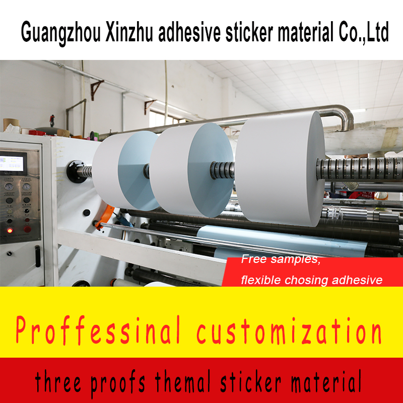 Factory Wholesale Blue Base Three Proofs Thermal Paper Sticker Barcode Label Material