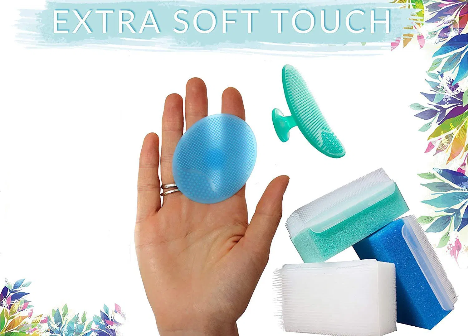 Silicone Baby Bath Shower Brush Soft Alternative to Towel for Quick Drying Hair Brush