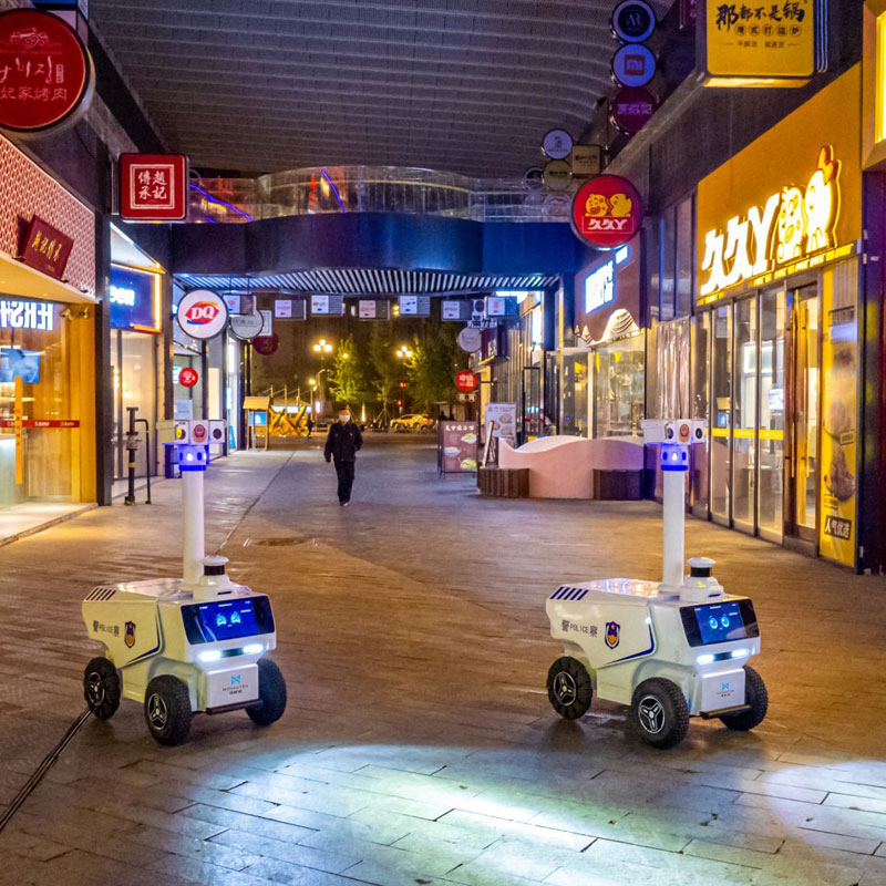 Customized Outdoor Security Robot Guard Tour Patrol Robot with Camera for Commercial