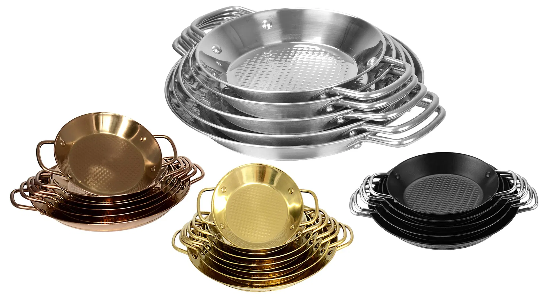 Stainless Steel Seafood Plate with Compound Bottom