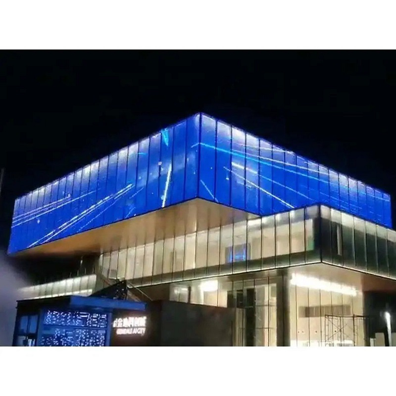 China Full Color SMD Transparent Video Wall P3.91 Glass LED Display Screen