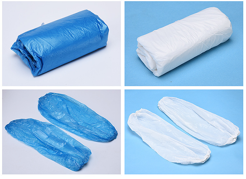 Plastic PE Oversleeve Protect 100 PCS Disposable Arm Sleeves Covers Waterproof 15.7 Inches Light Blue