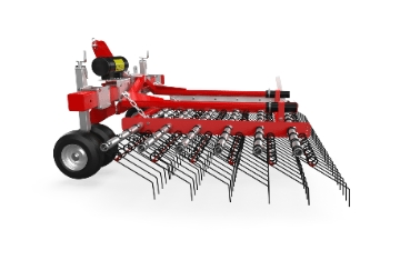 Towed Wide-Area Lawn Rake for Professional Turf Debris and Thatch Removal