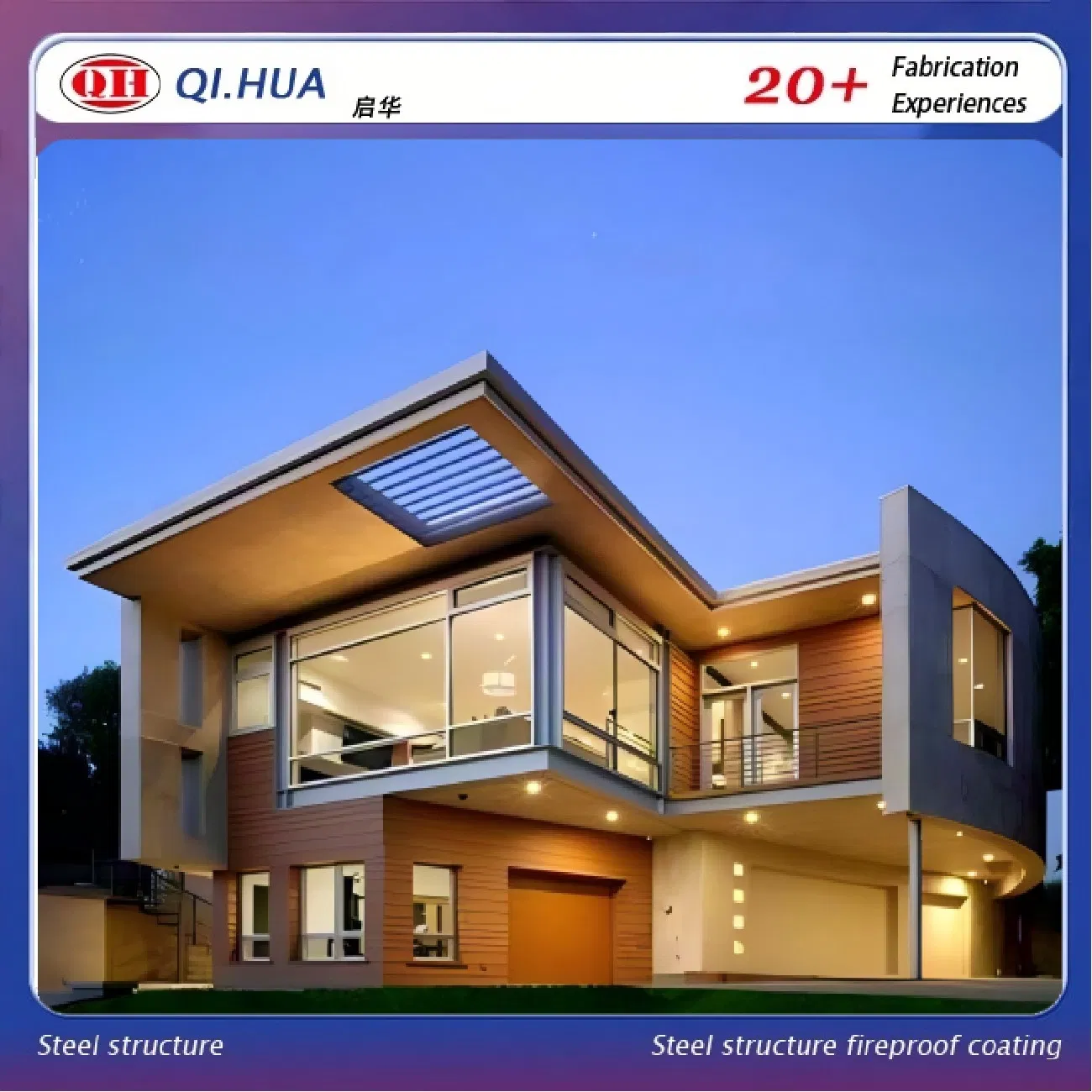 Luxury Casa Prefabricada Modula Steel Frame Building for Living House