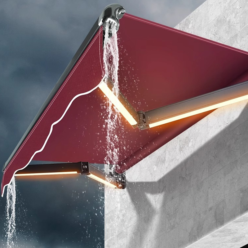 Brown Box Packing Support Dark Gray Retractable Awning Sunshade