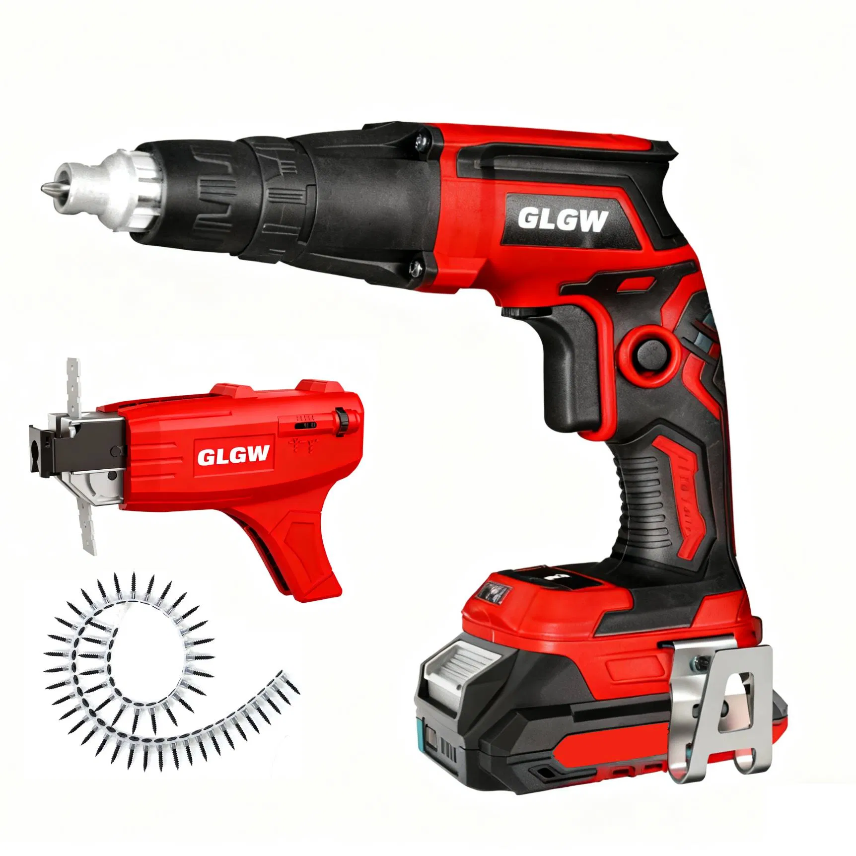 Glgw Industrial & DIY Grade Electric Screwdriver Nail Gun Automatic Screw Gun Head with Chain Tool Battery Powered Nailer