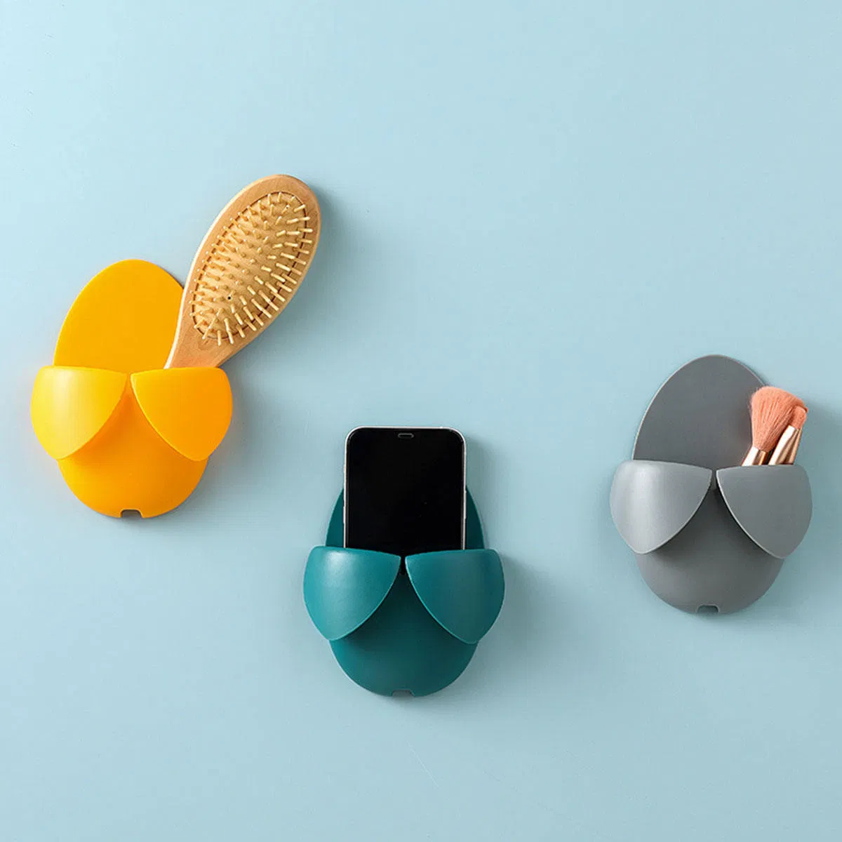 Wall-Mounted Racks Adhesive Storage Box Organizer Storage Rack Remote Control Storage Box