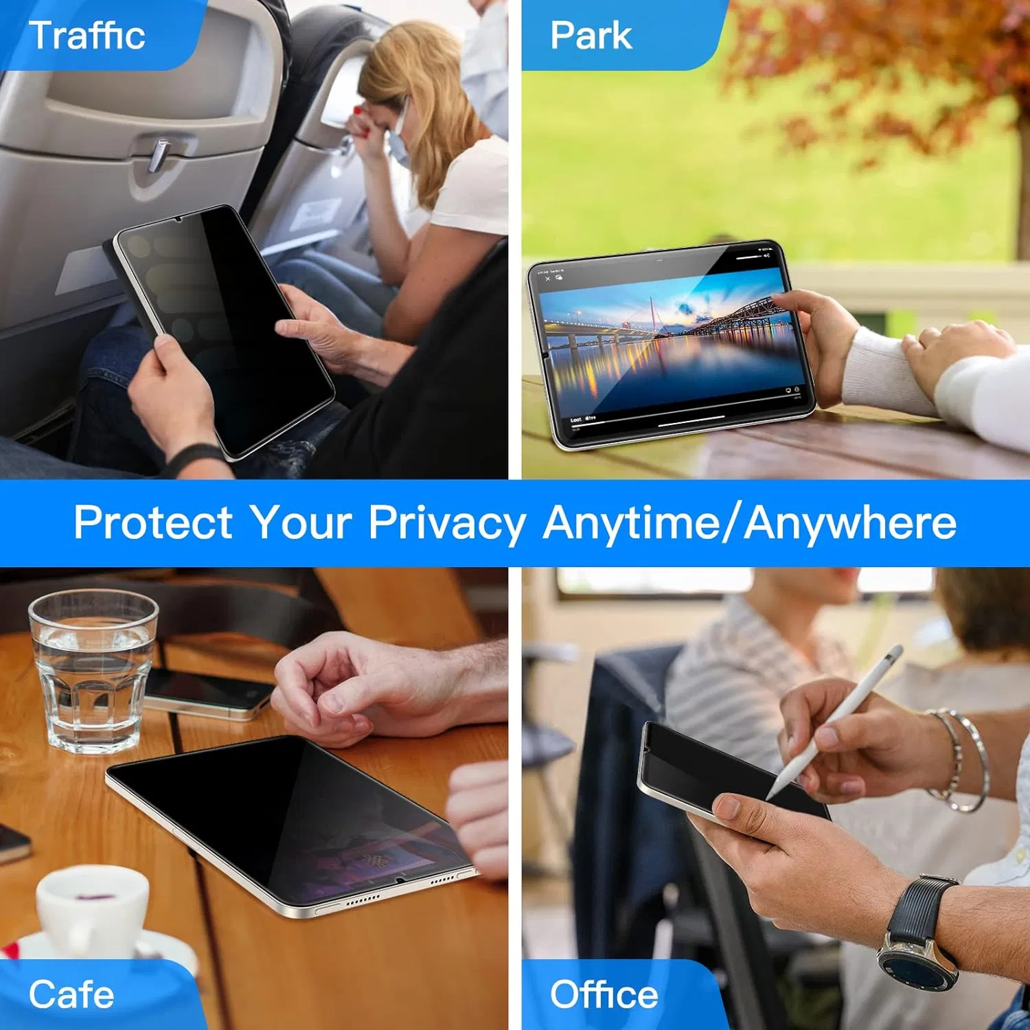 Защитное стекло 9H Privacy для Apple iPad Mini 6 (8.3 дюйма)