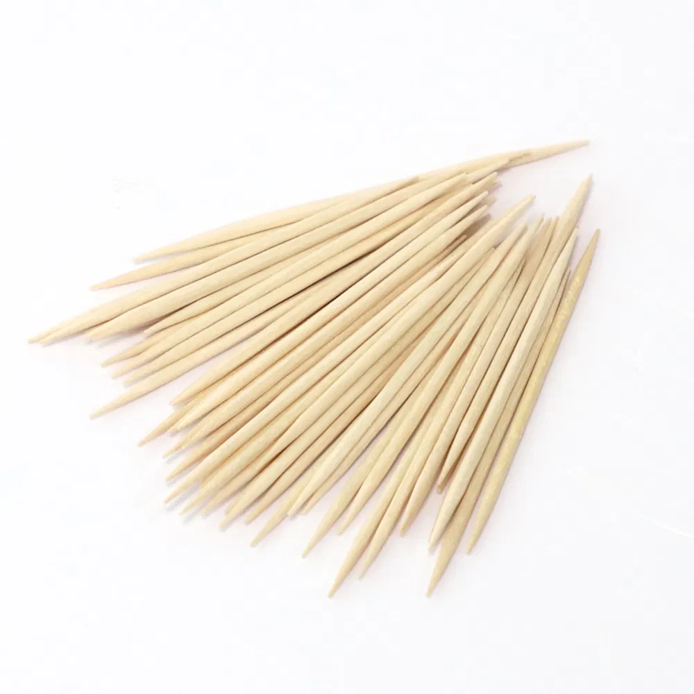 Custom 6.5cm Decorative Double-Points Wooden Toothpicks
