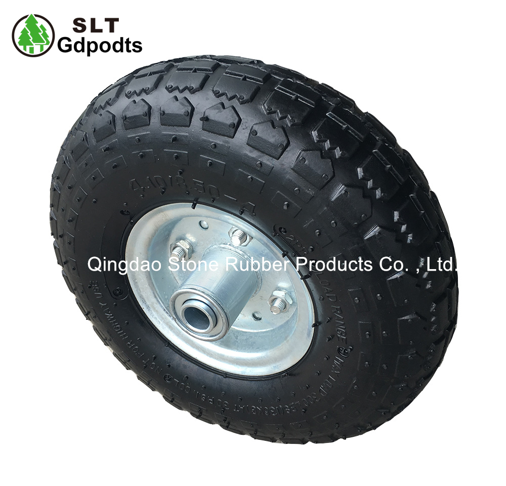260X85 Inflatable Rubber Wheels with Tyre and Tube for Tool Carts with Zinc Metal Rim
