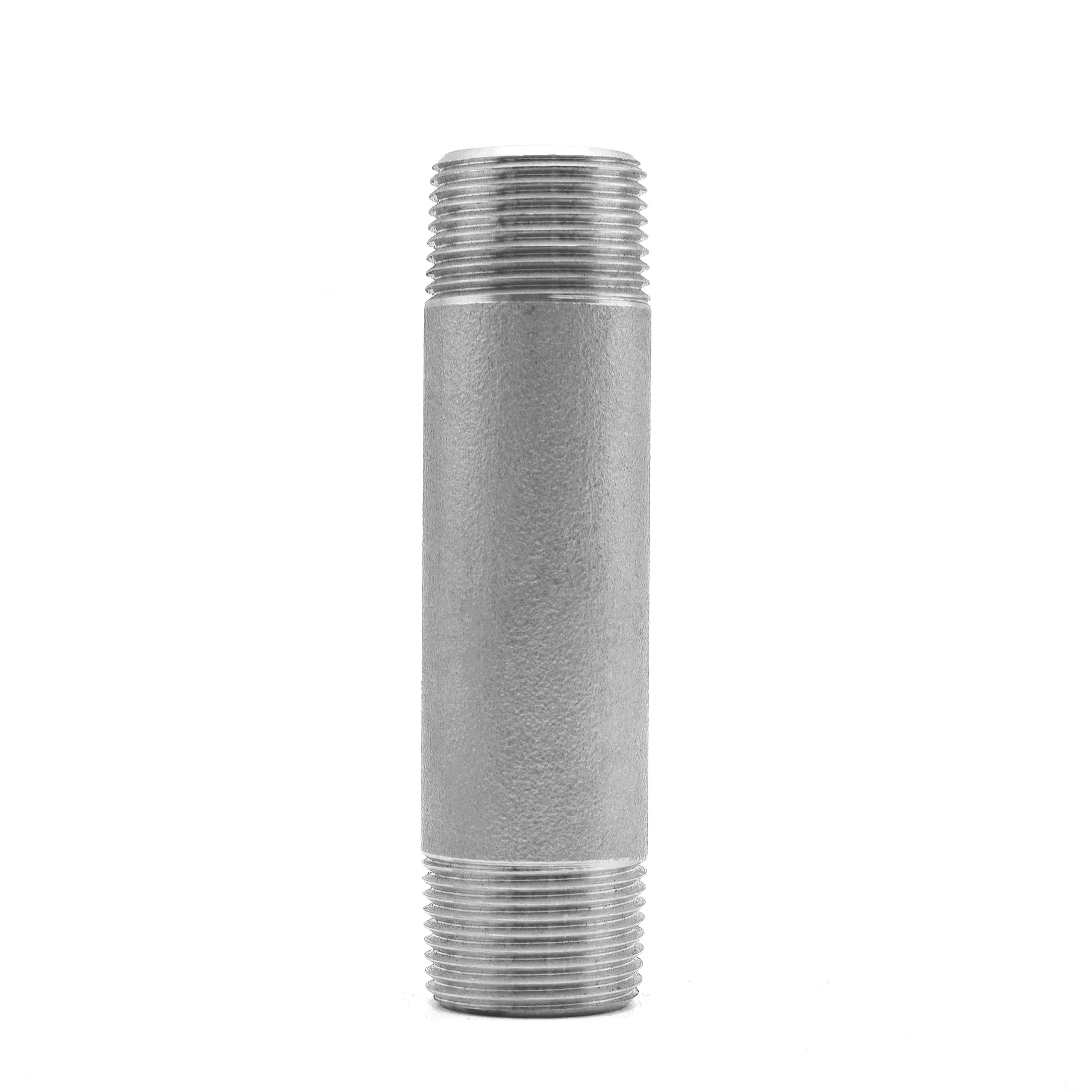 SS304/316 Male Bsp NPT Male Thread Galvanized Steel Threaded Nipple