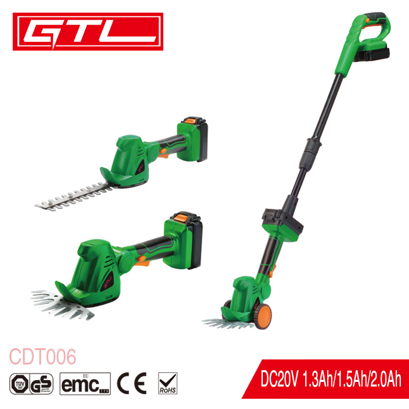 2 in 1 Lithium Battery Cordless Multifunction Tools/Hedge Trimmer/Grass Shear, DC20V Lithium Corless Grass Trimmer, Cordless Trimmer (CDT006)