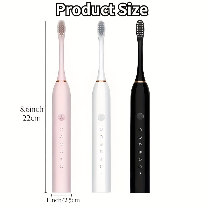 Rechargeable 2 Minute Smart Timer Automatic Silicone Electric Toothbrush