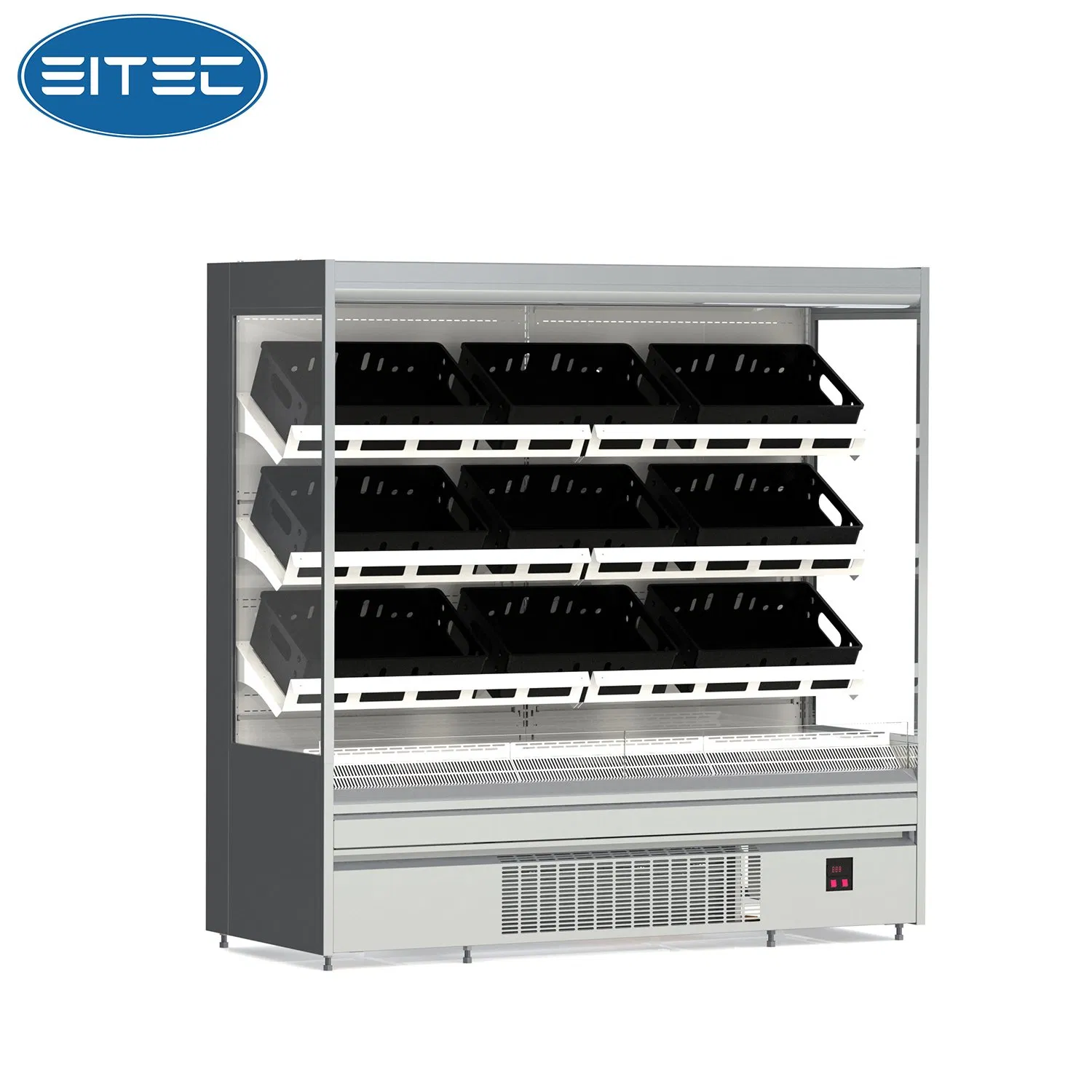 Supermarket Display Freezer Plug-in Type Vegetable and Fruit Cabinet Upright Freezer Chiller
