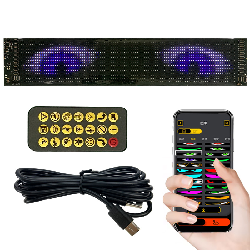 Waterproof IP66 Car LED Display Flexible Screen APP Programmable Ultra Thin Car LED Matrix Pixel Panel for Vehicle Advertising