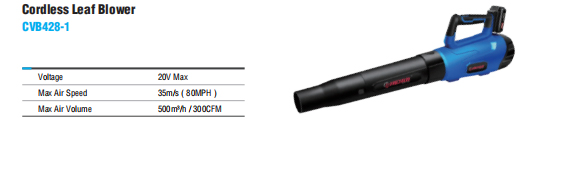 20V Li-ion Battery Leaf Blowers 62m/S Cordless Garden Blower for Snow Blowing & Cleaning