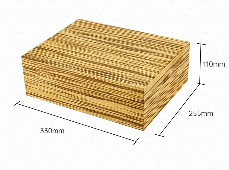 Stripy Smoking Accessories Packaging Wooden Cigar Box