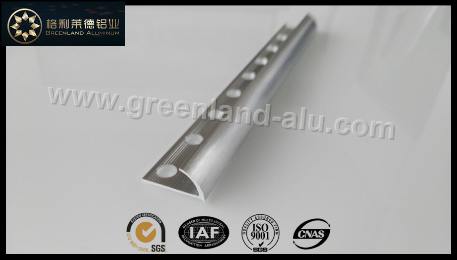Matt Golden Aluminum Profile Round Corner Edge Trim10mm Height