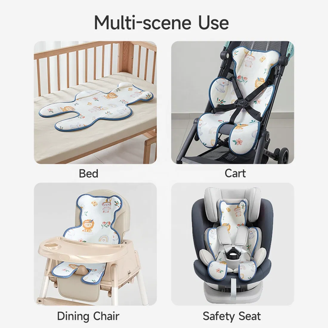 Summer Ice Silk Baby Stroller Pad Seat Breathable Stroller Chair Seat Cushion