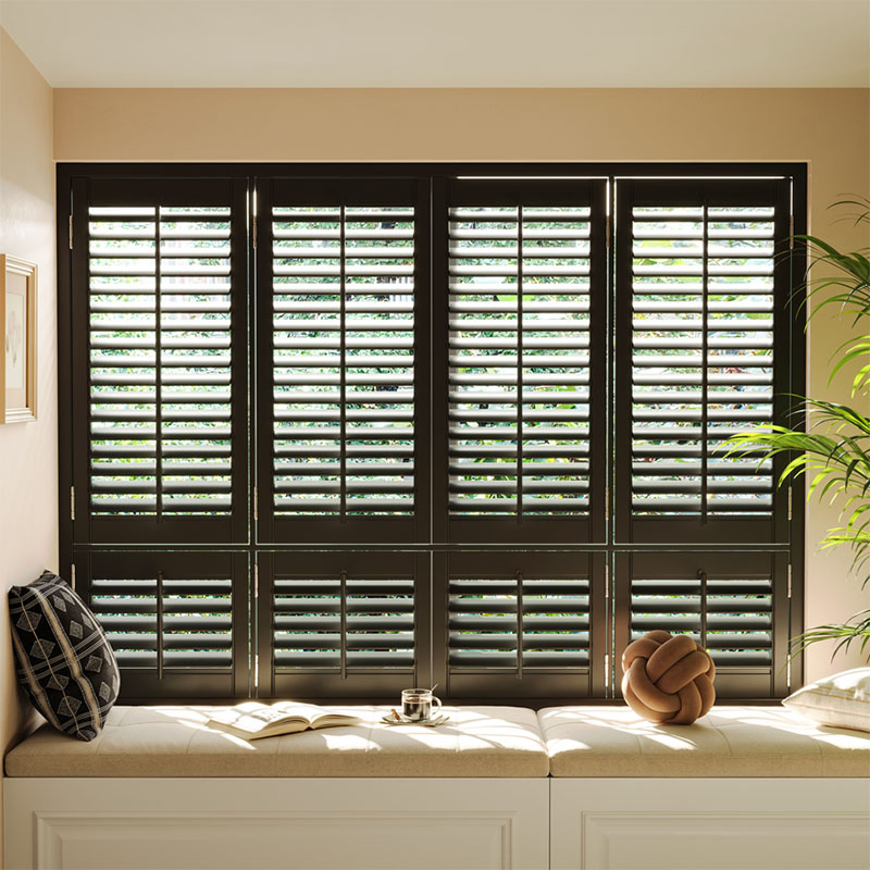 Wholesale Custom Wood PVC Plantation Shutter Interior Louver Window Shutter Door
