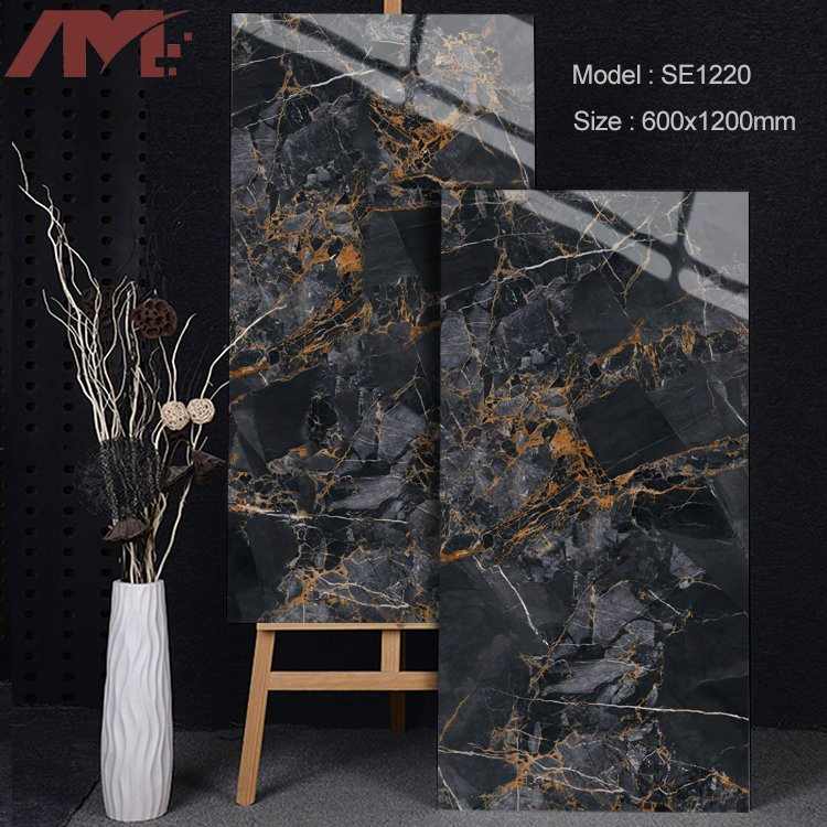 Foshan Luxury Marble Polished Porcelain Big Size Floor Tiles 600*1200mm