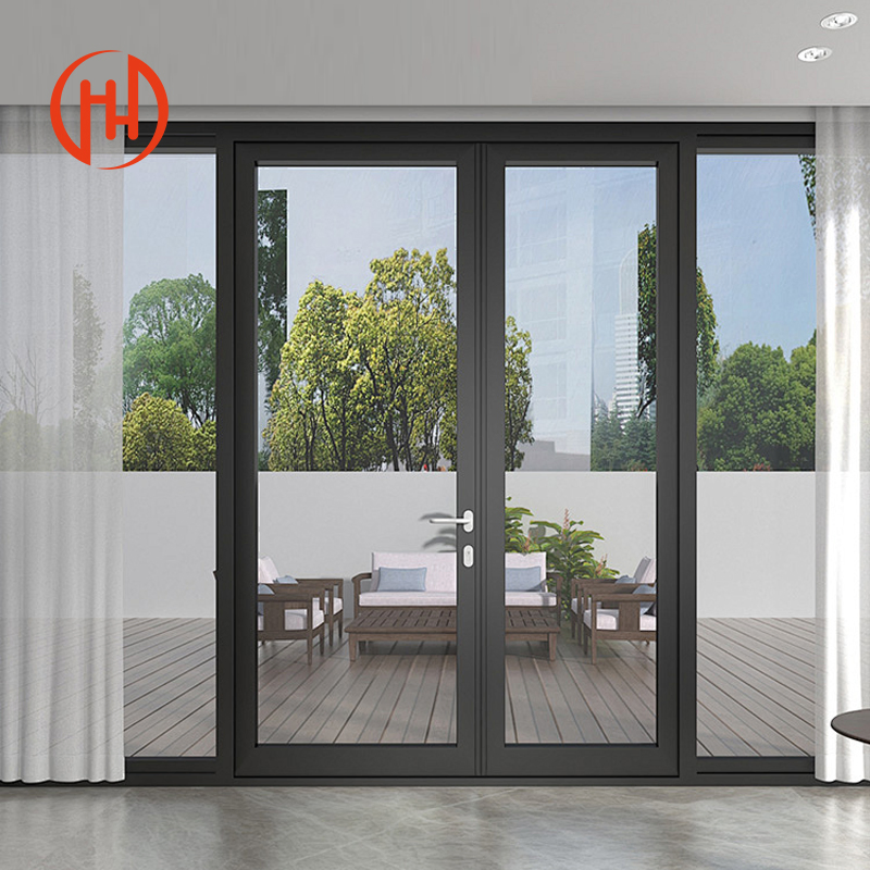 Thermal Break Slider Balcony House Aluminium Double Glass Sliding Doors