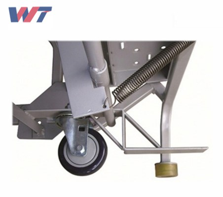 Warehouse Steel Safety Rolling Mobile Platform Ladder with Handrails