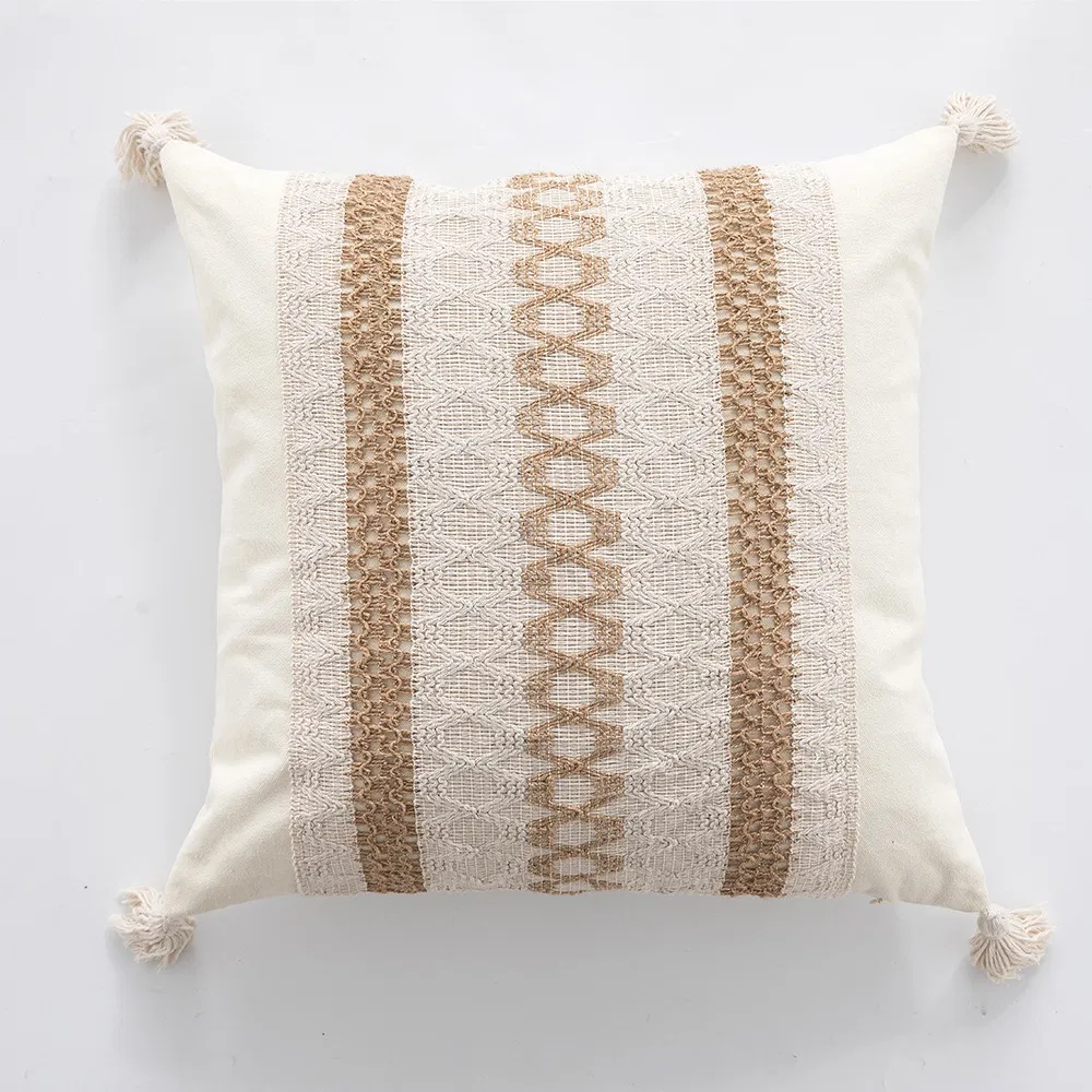 Boho Throw Soft Farmhouse Decorative Pillowcases Covers with Tassels Pillow Case Customized
