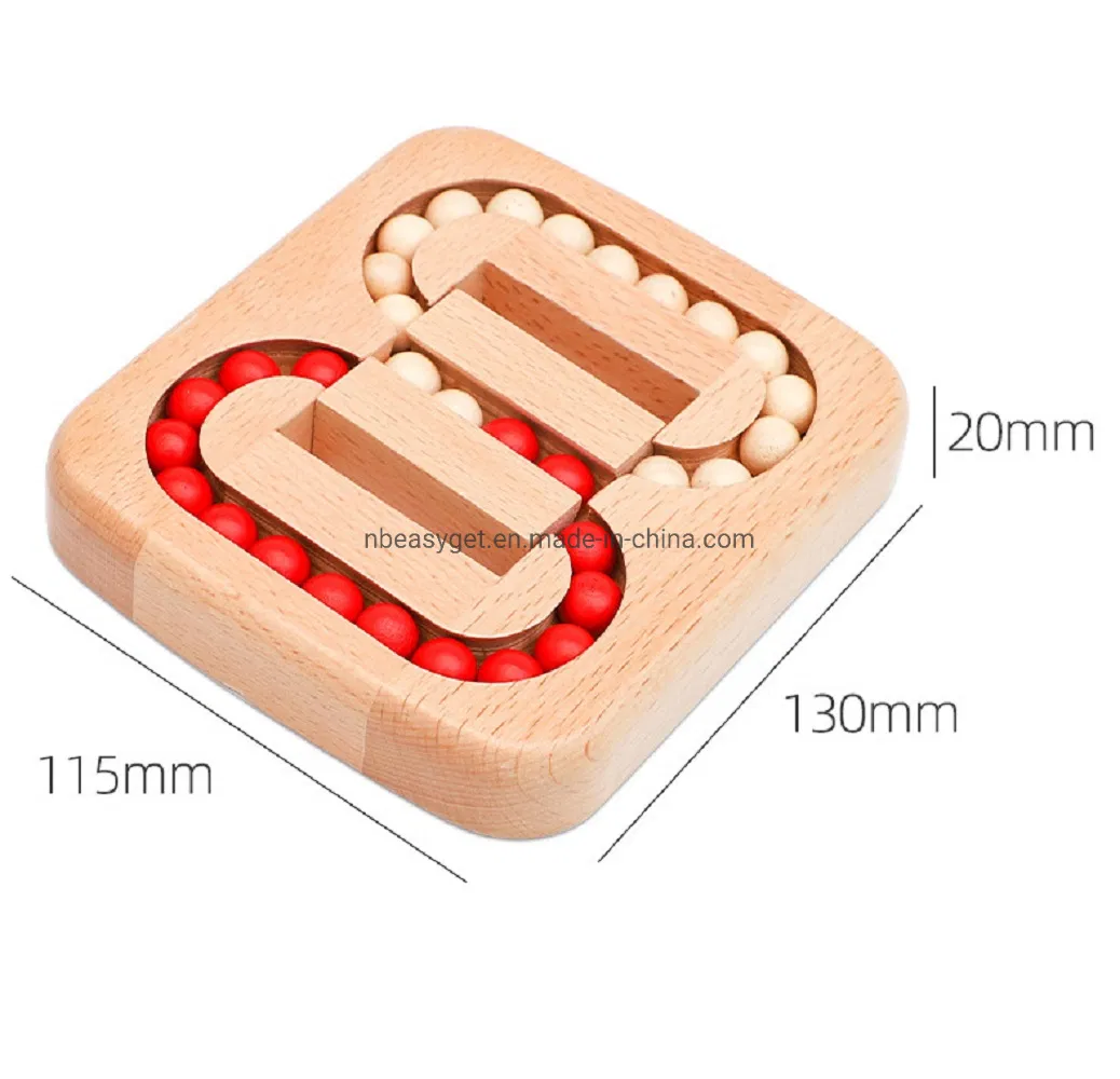 Kids Wooden Maze Ball Game Flat Magic Cube Unlock Puzzles Esg17551