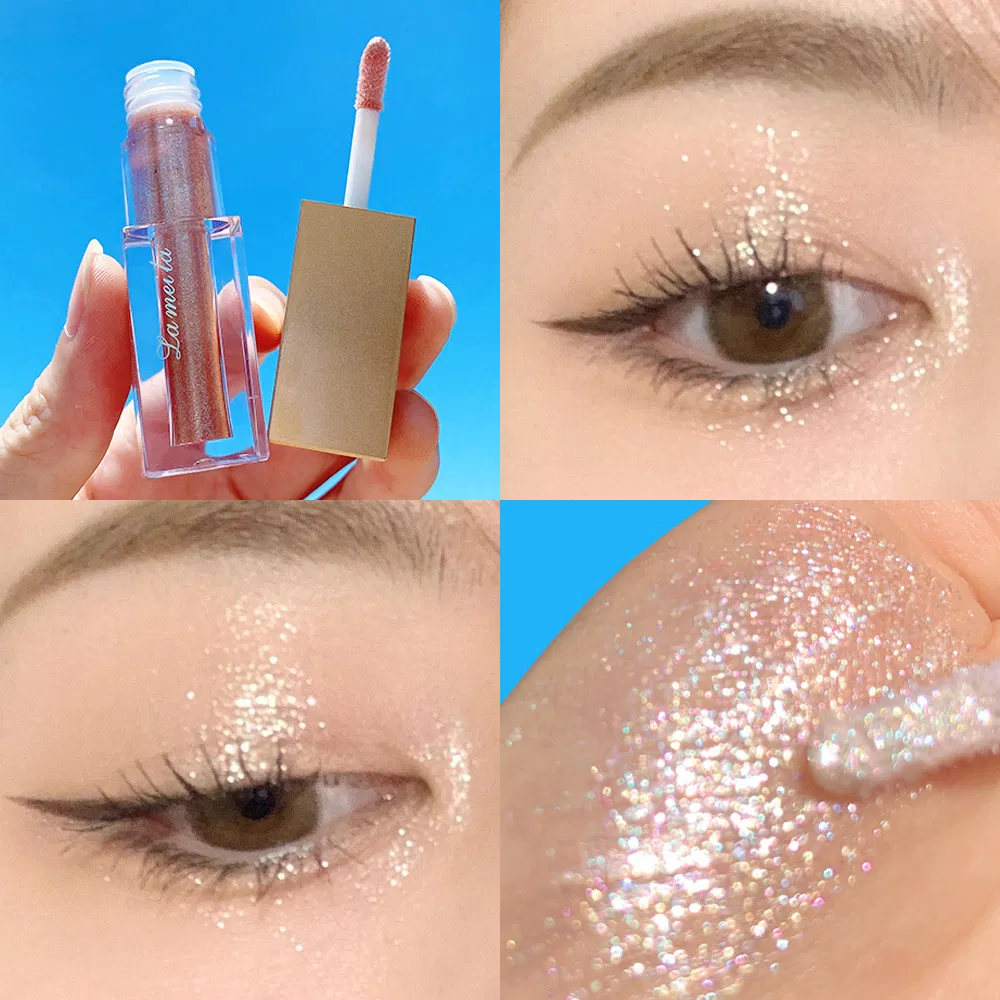 A002liquid Eye Shadow High Gloss Liquid Sparkle Powder Sequin Pearl Liquid Waterproof Have Stock