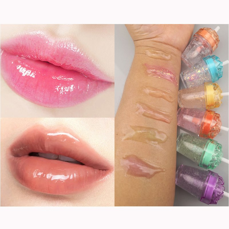 OEM ATS of Ice Lip Glazes Transparent Moisturizing Colorchanging Lip Gloss Lip Glaze Water