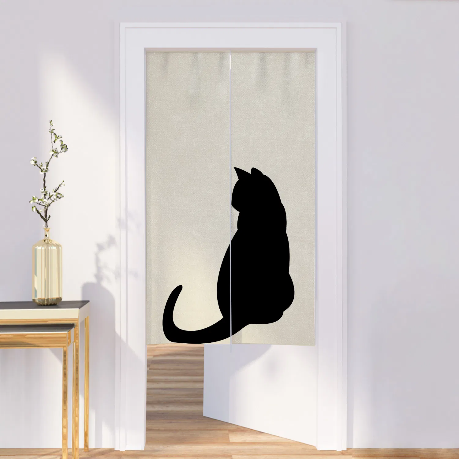 Cheap Linen Fabric Logo Photo Custom Print Shop Japanese Noren Door Curtain