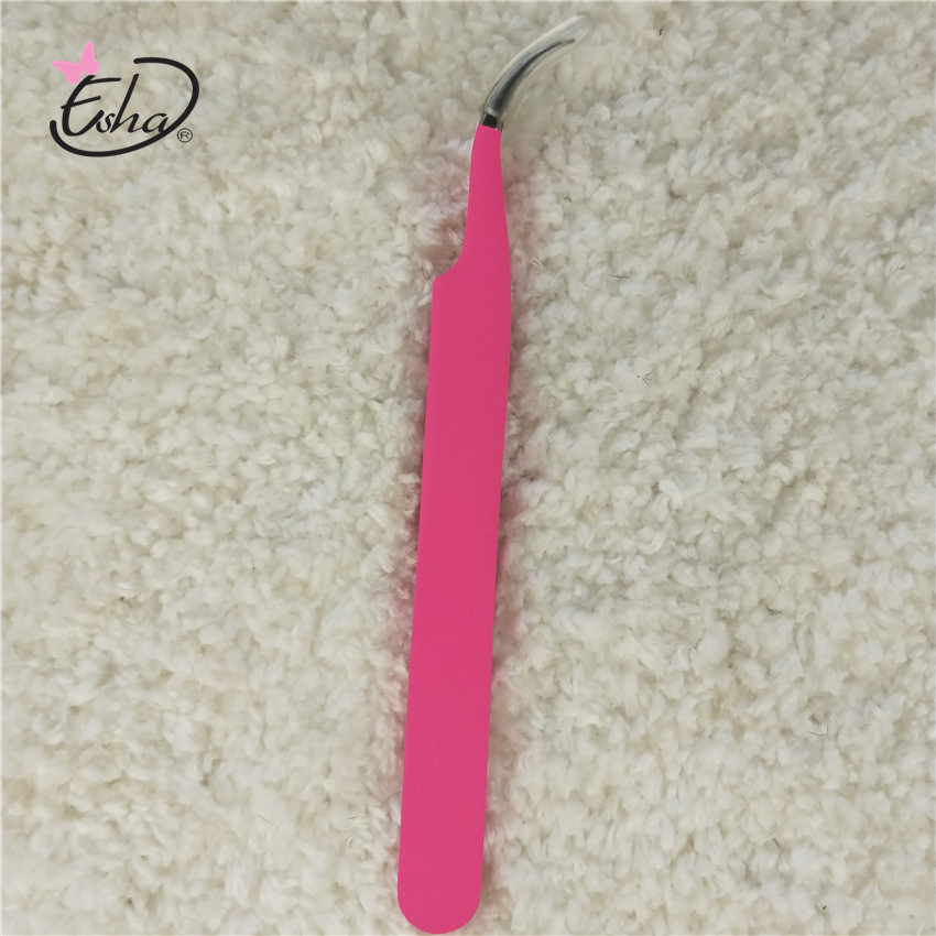 OEM Custom Thick Stainless Steel Eyelash Eyebrow Tweezers Pointed Precision Electronic Grafting Tweezers