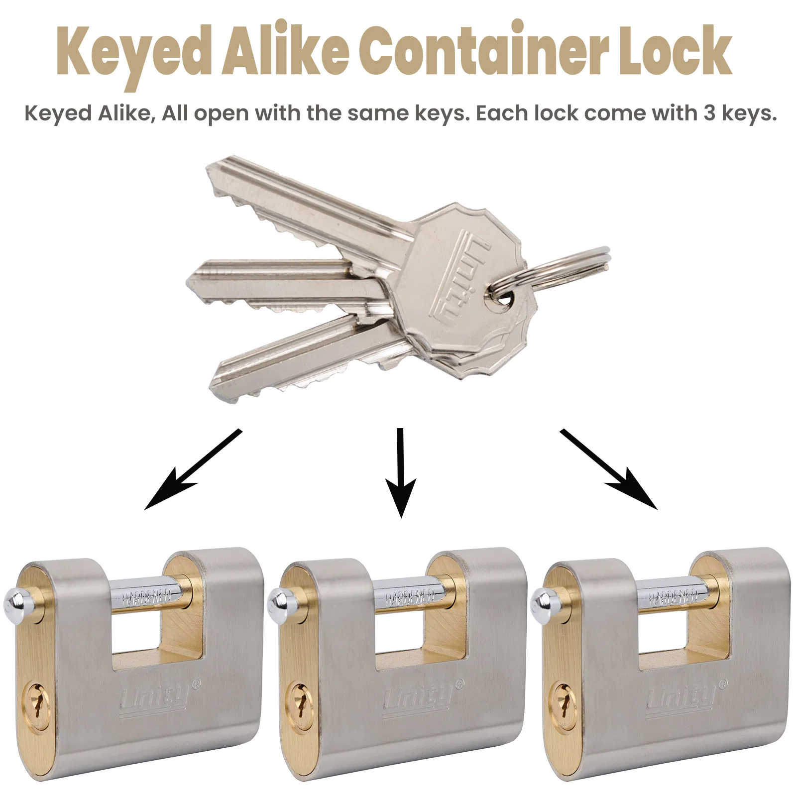 Block Lock Conex Lock Container Lock Stainless Steel Keyed Alike Armored Padlock for Container Gate Trailer